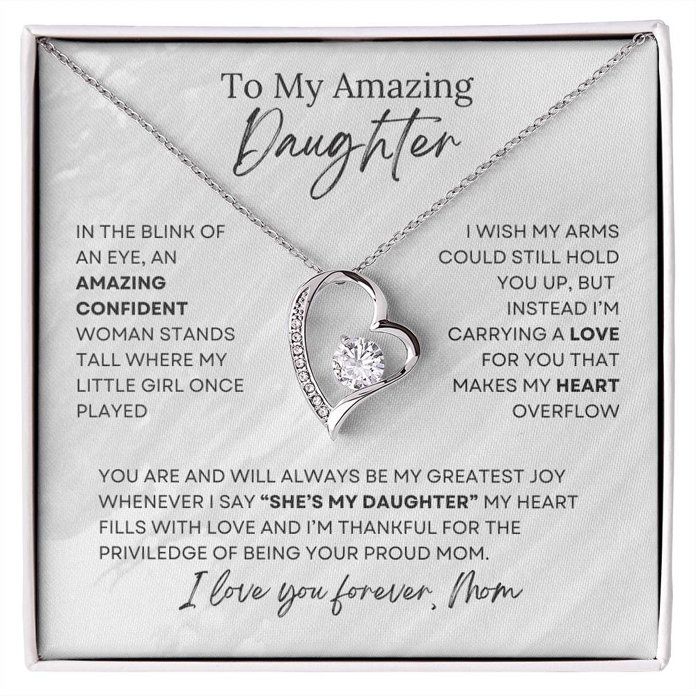 Forever Heart Necklace to Daughter from Mom