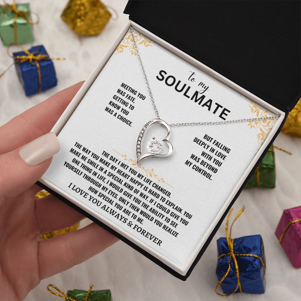 To My Soulmate- I Love You Forever Necklace