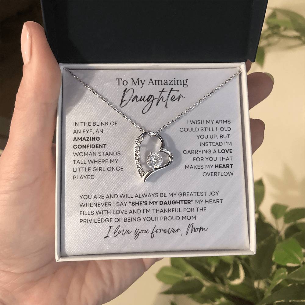 Forever Heart Necklace to Daughter from Mom