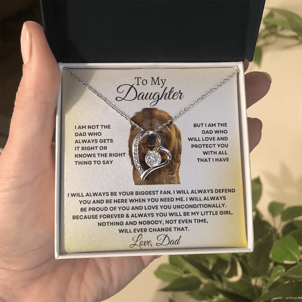 To My Daughter Forever Love Necklace- From Dad