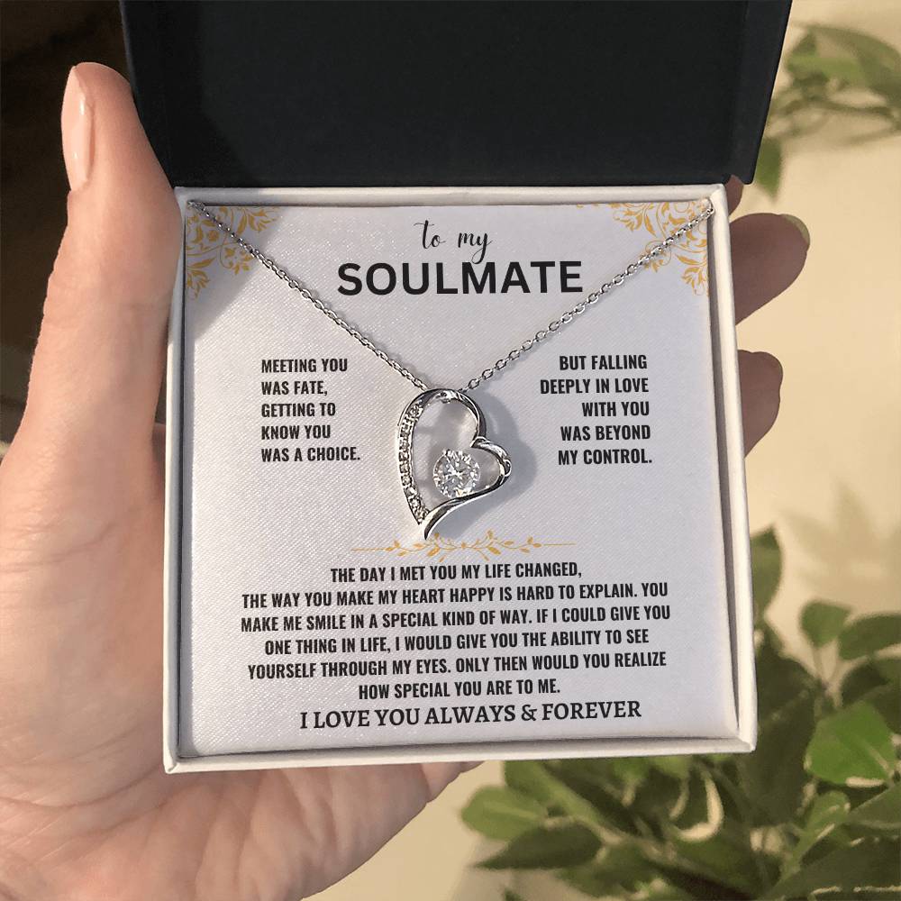 To My Soulmate- I Love You Forever Necklace