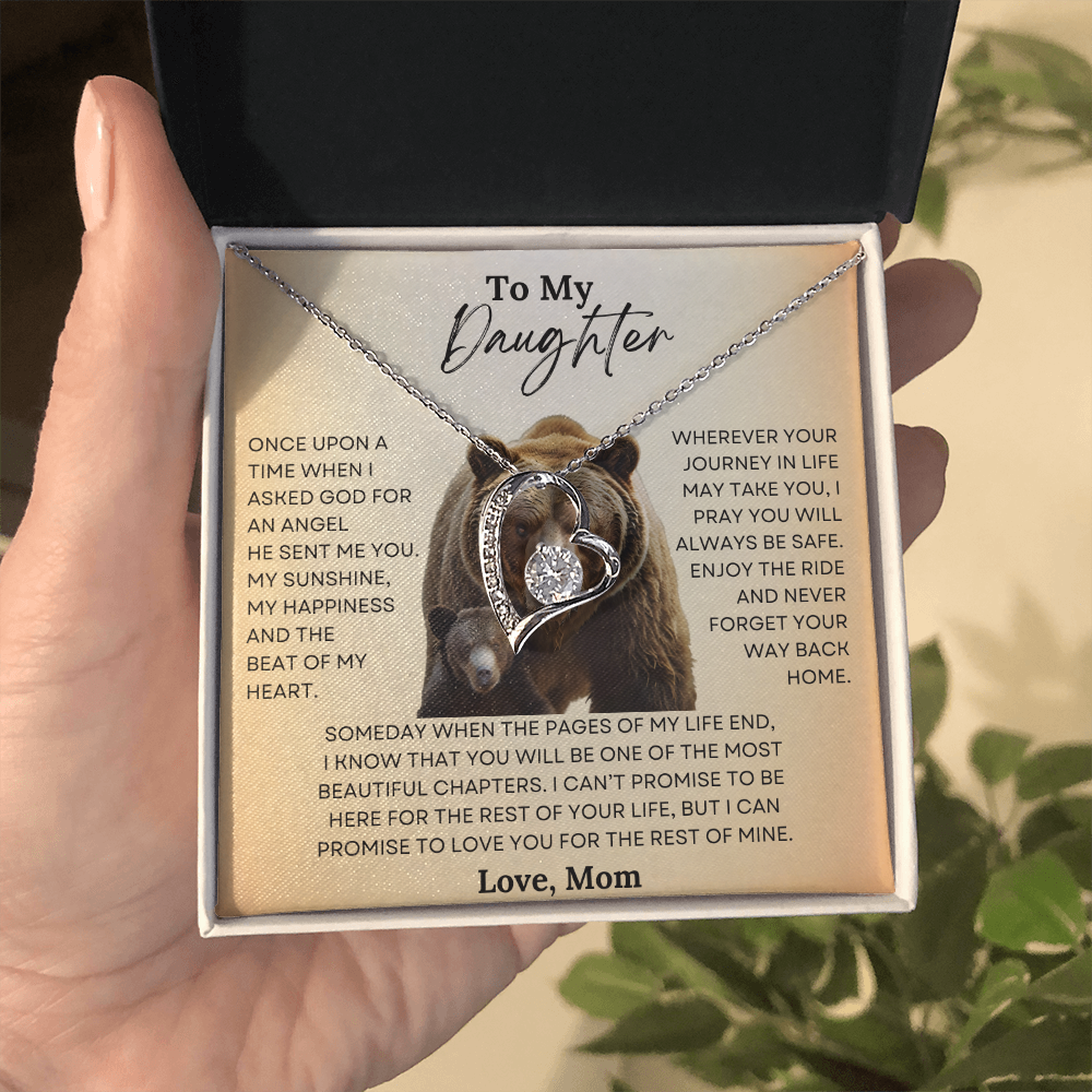 To My Daughter Forever Love Necklace- From Mom