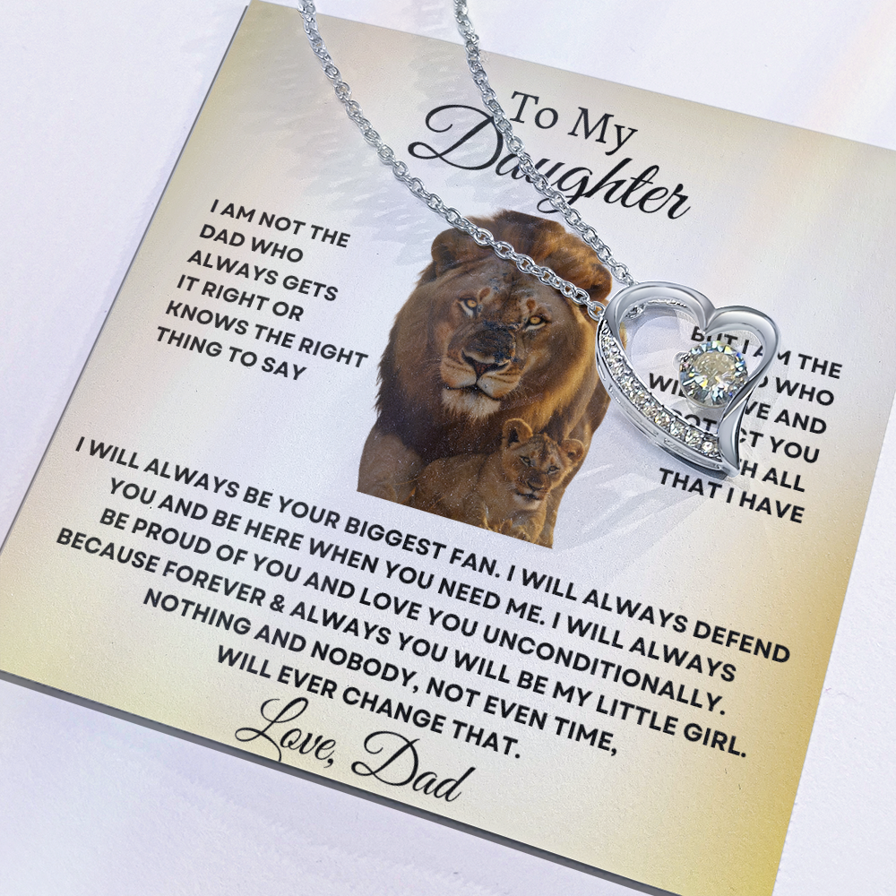 To My Daughter Forever Love Necklace- From Dad