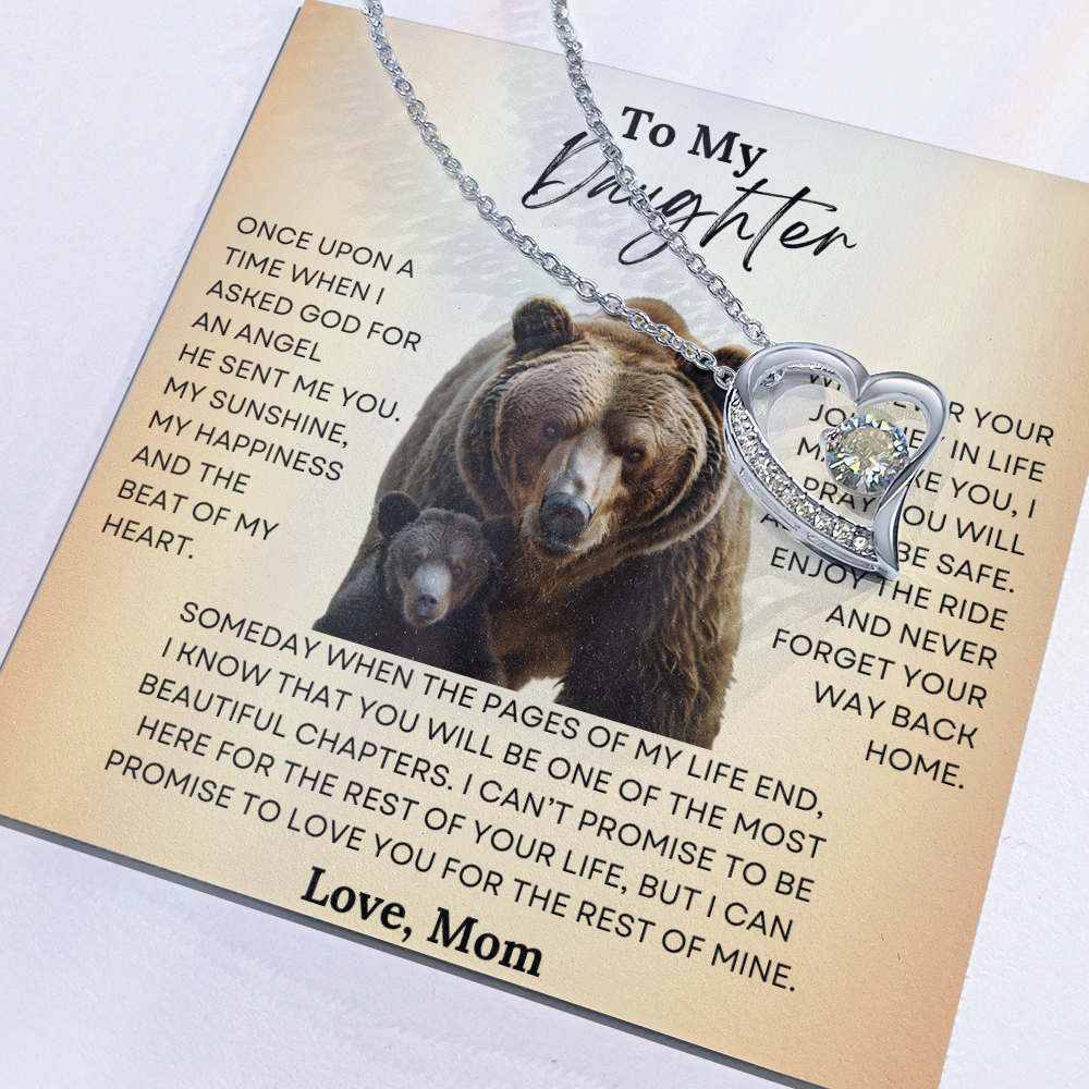 To My Daughter Forever Love Necklace- From Mom