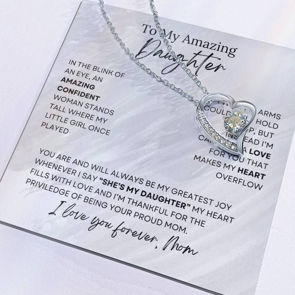 Forever Heart Necklace to Daughter from Mom