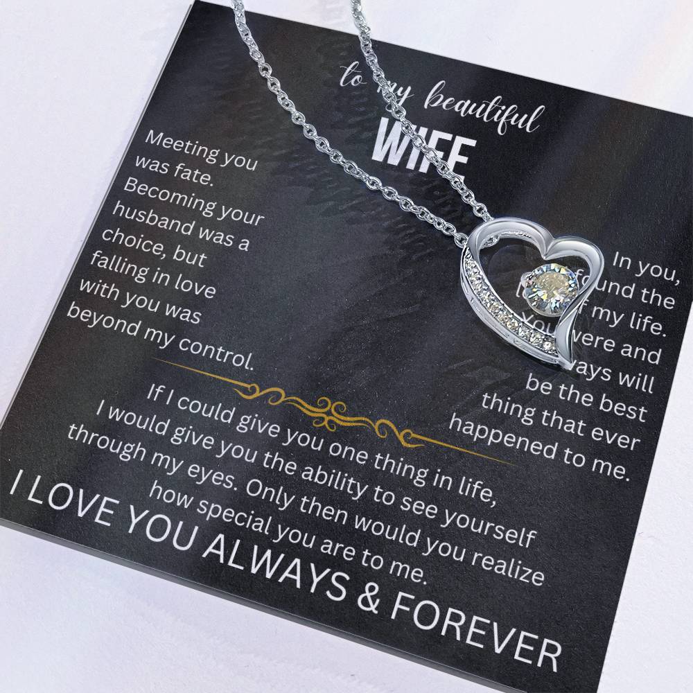 To My Beautiful Wife Forever Love Necklace