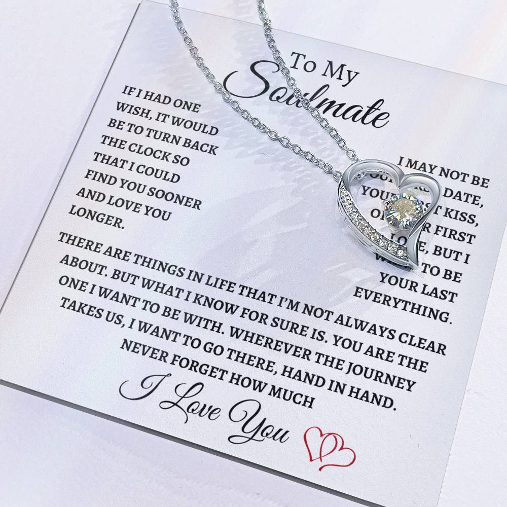 To My Soulmate Forever Heart Necklace