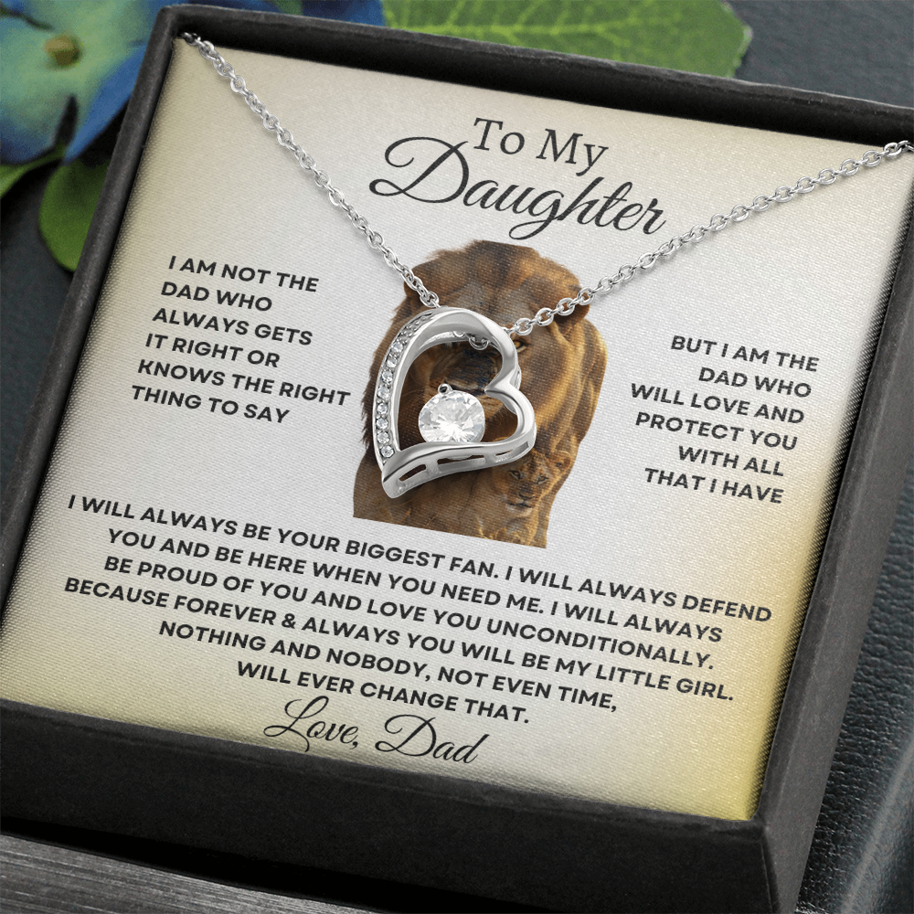 To My Daughter Forever Love Necklace- From Dad