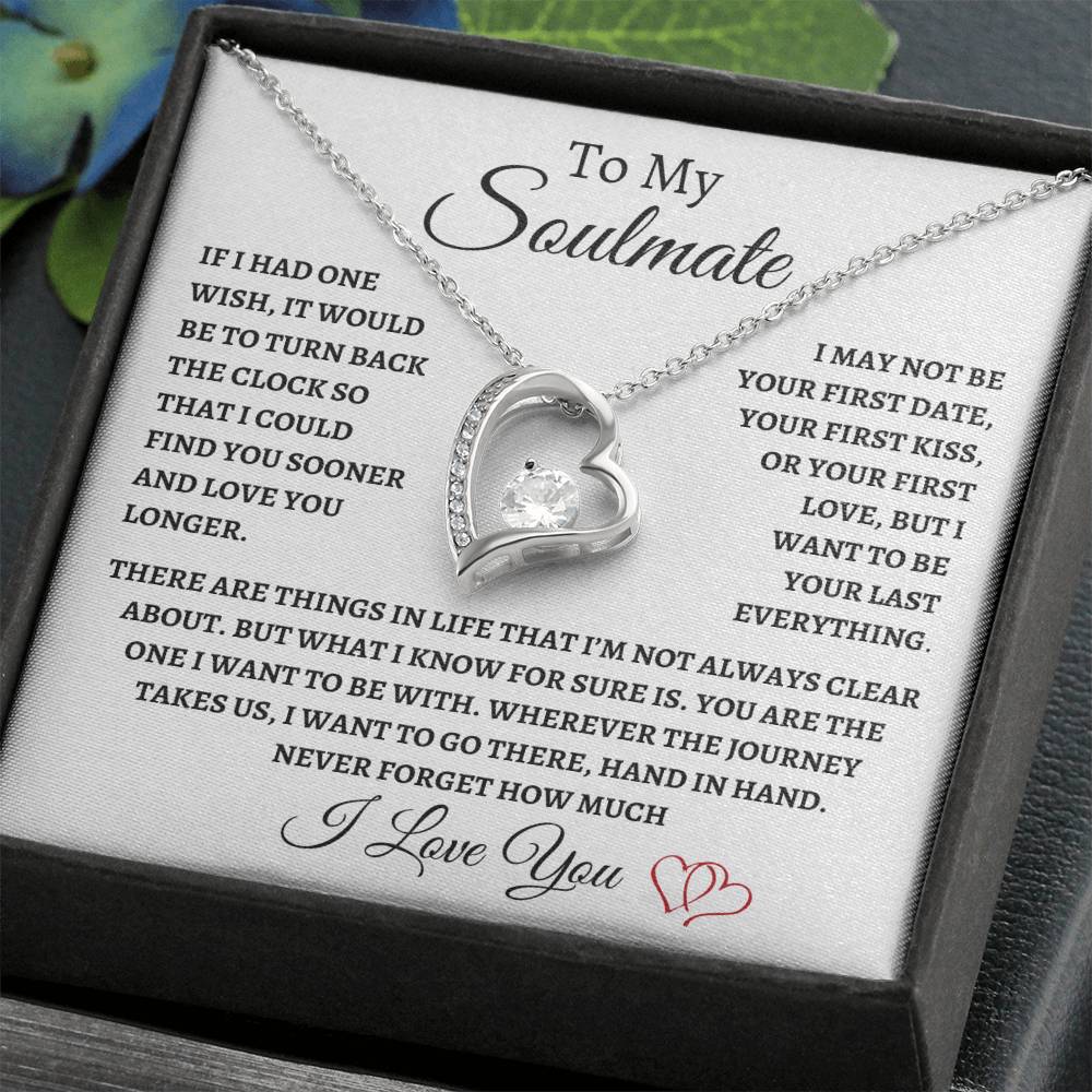 To My Soulmate Forever Heart Necklace