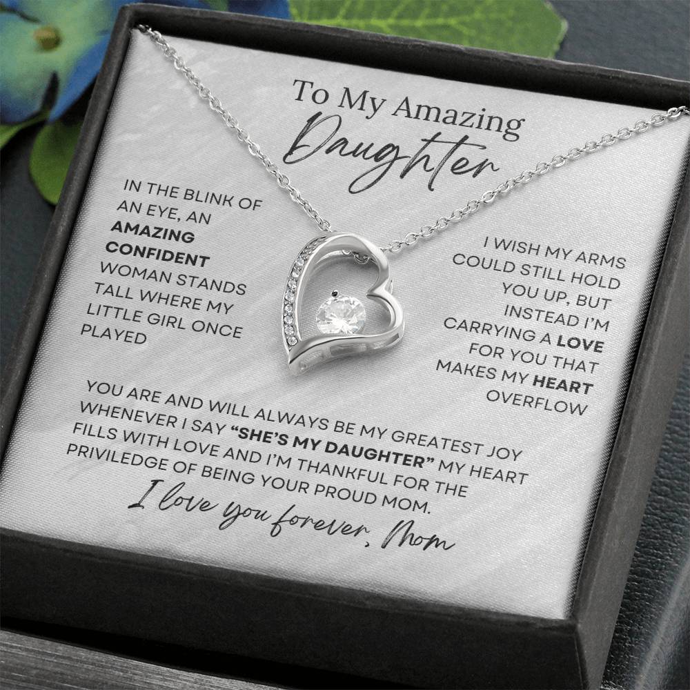 Forever Heart Necklace to Daughter from Mom