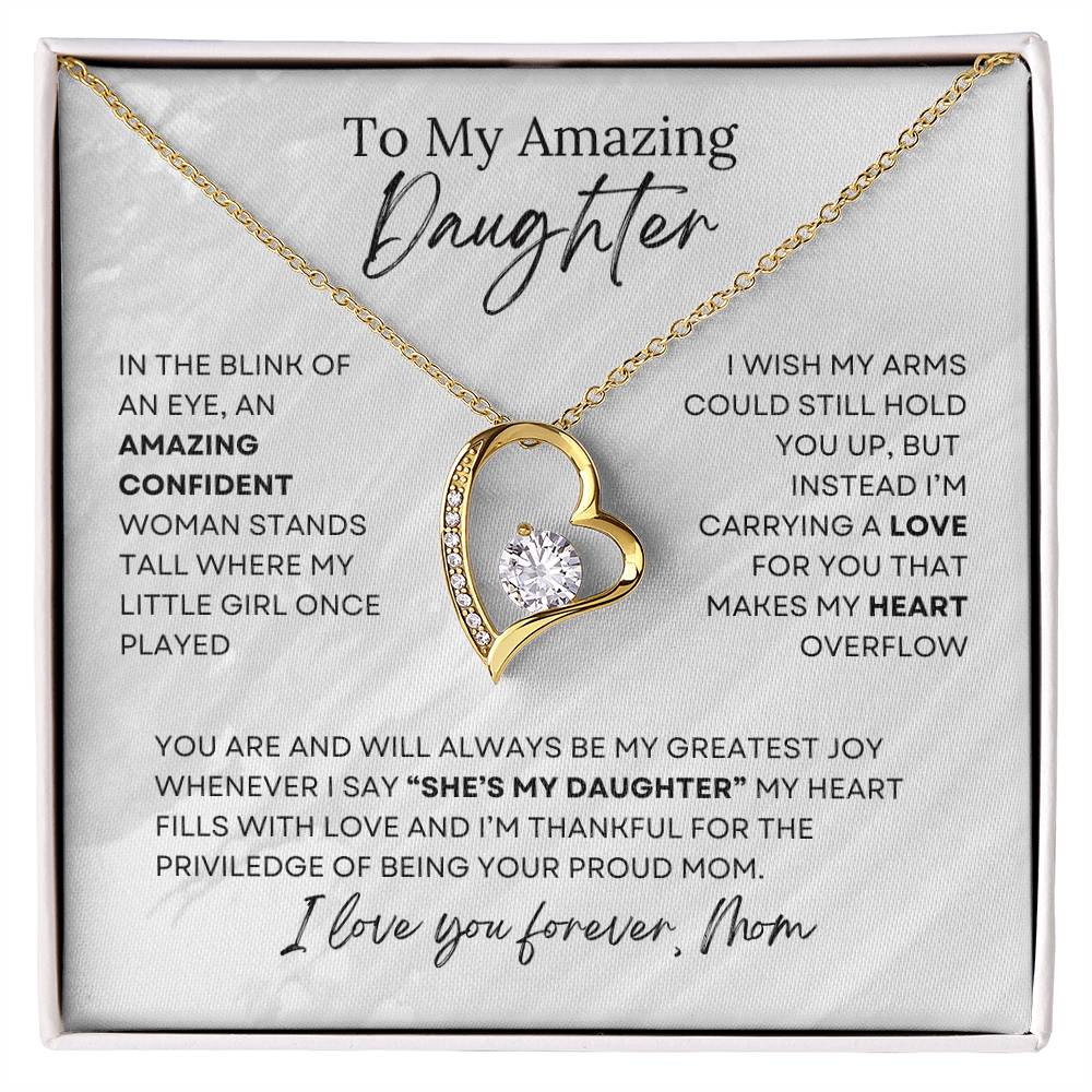 Forever Heart Necklace to Daughter from Mom