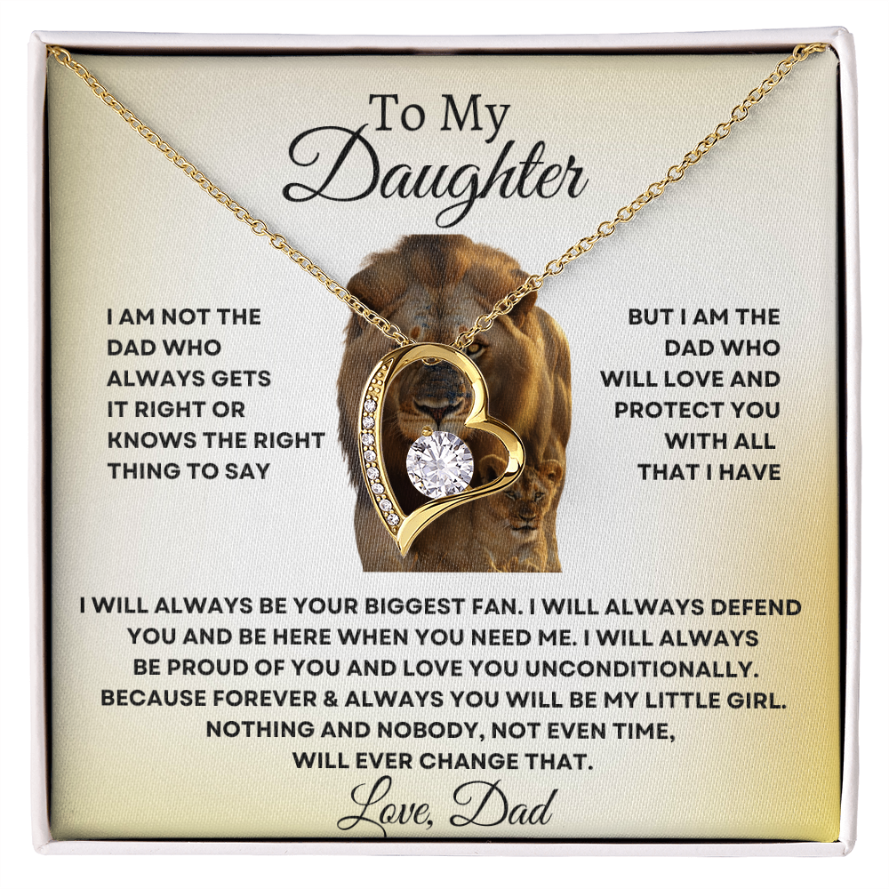 To My Daughter Forever Love Necklace- From Dad