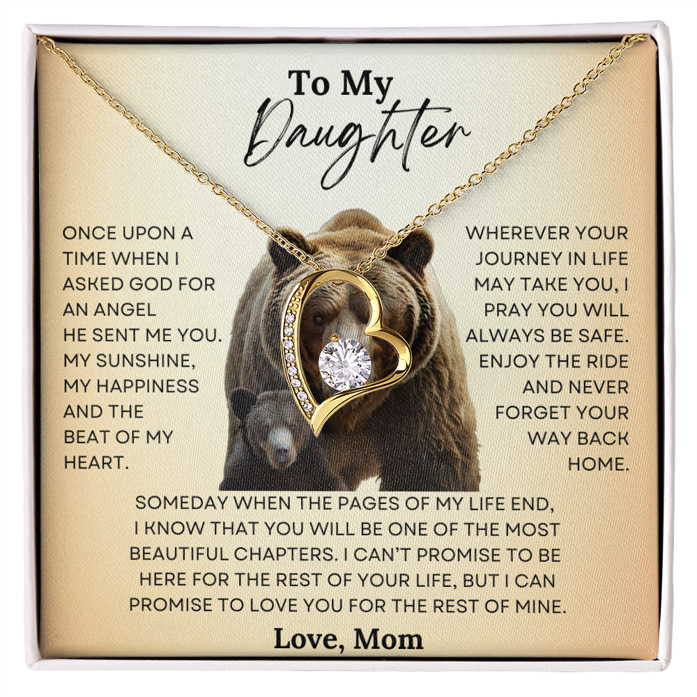 To My Daughter Forever Love Necklace- From Mom