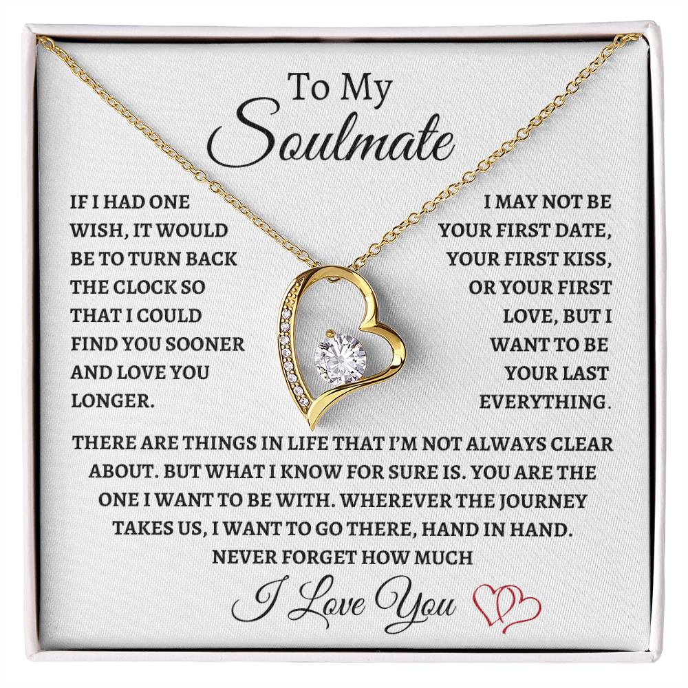 To My Soulmate Forever Heart Necklace