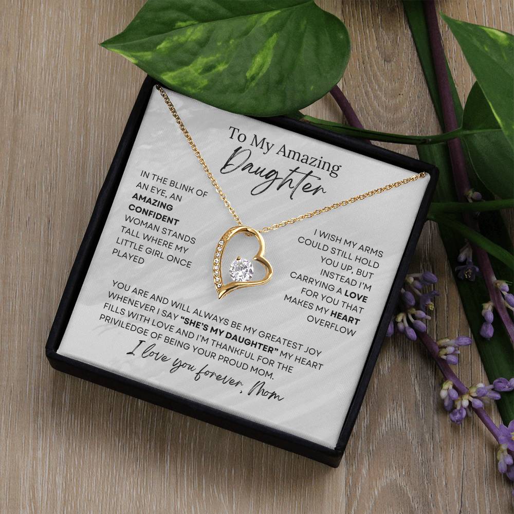 Forever Heart Necklace to Daughter from Mom