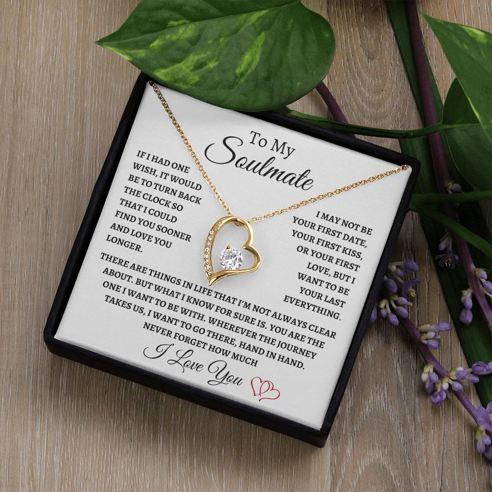 To My Soulmate Forever Heart Necklace