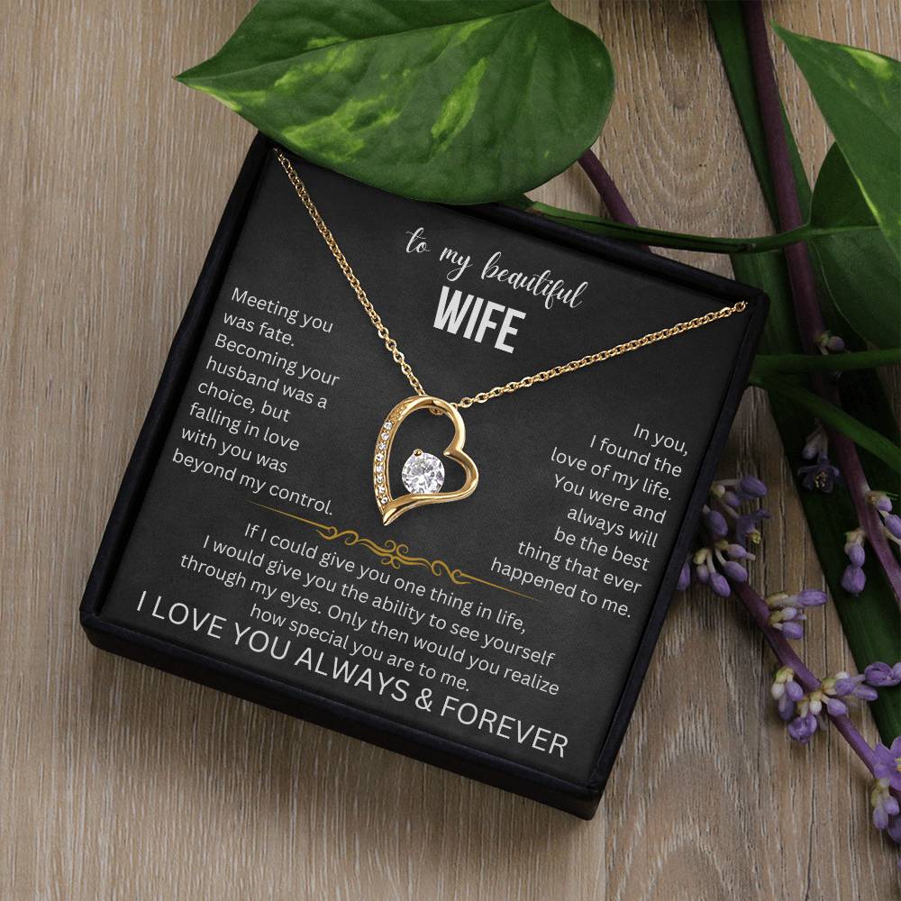 To My Beautiful Wife Forever Love Necklace