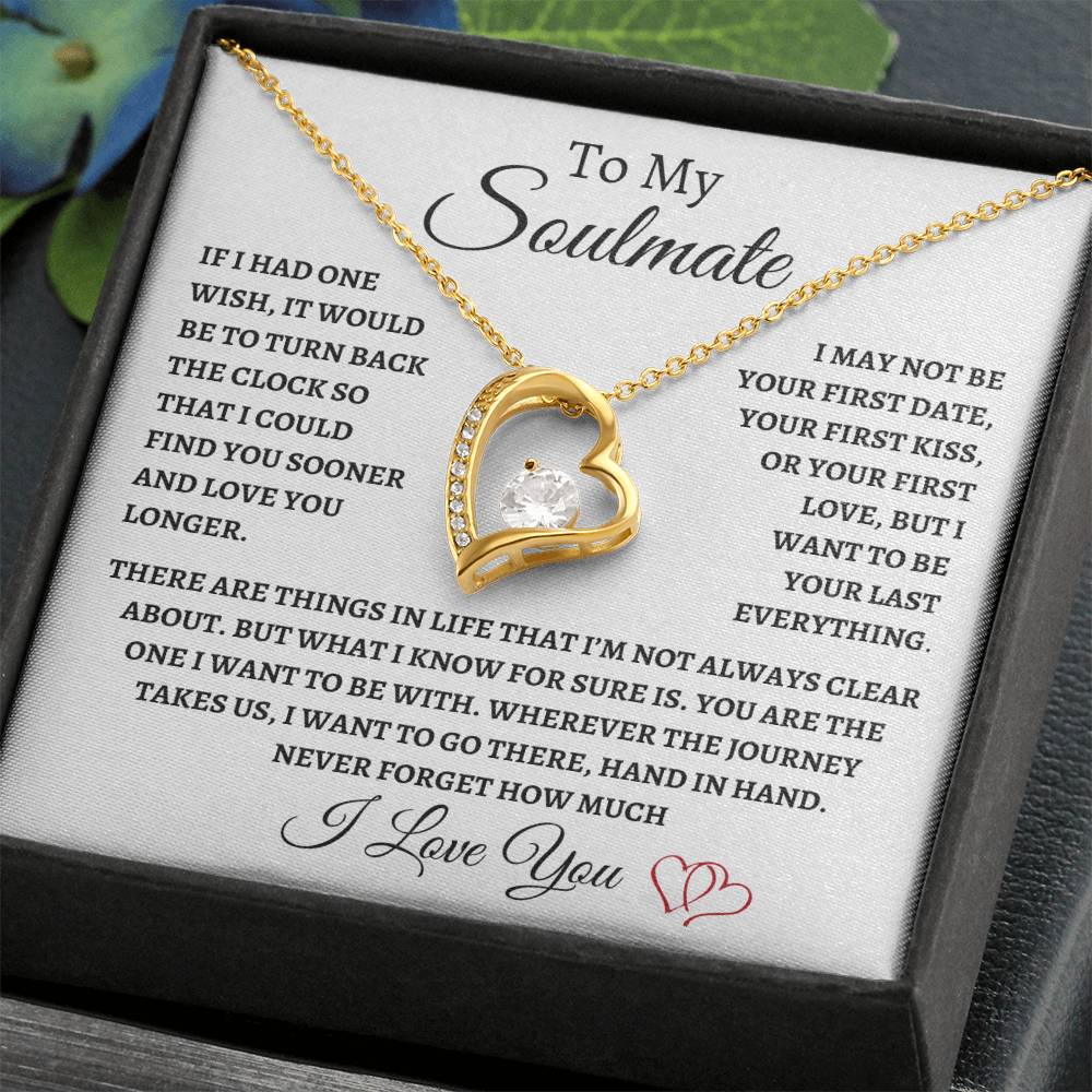 To My Soulmate Forever Heart Necklace