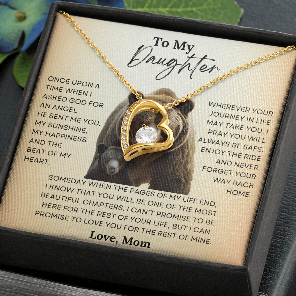 To My Daughter Forever Love Necklace- From Mom