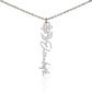 Personalized Flower Name Necklace