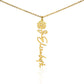Personalized Flower Name Necklace