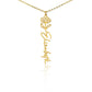 Personalized Flower Name Necklace