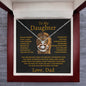 To My Daughter Crown Pendant Necklace