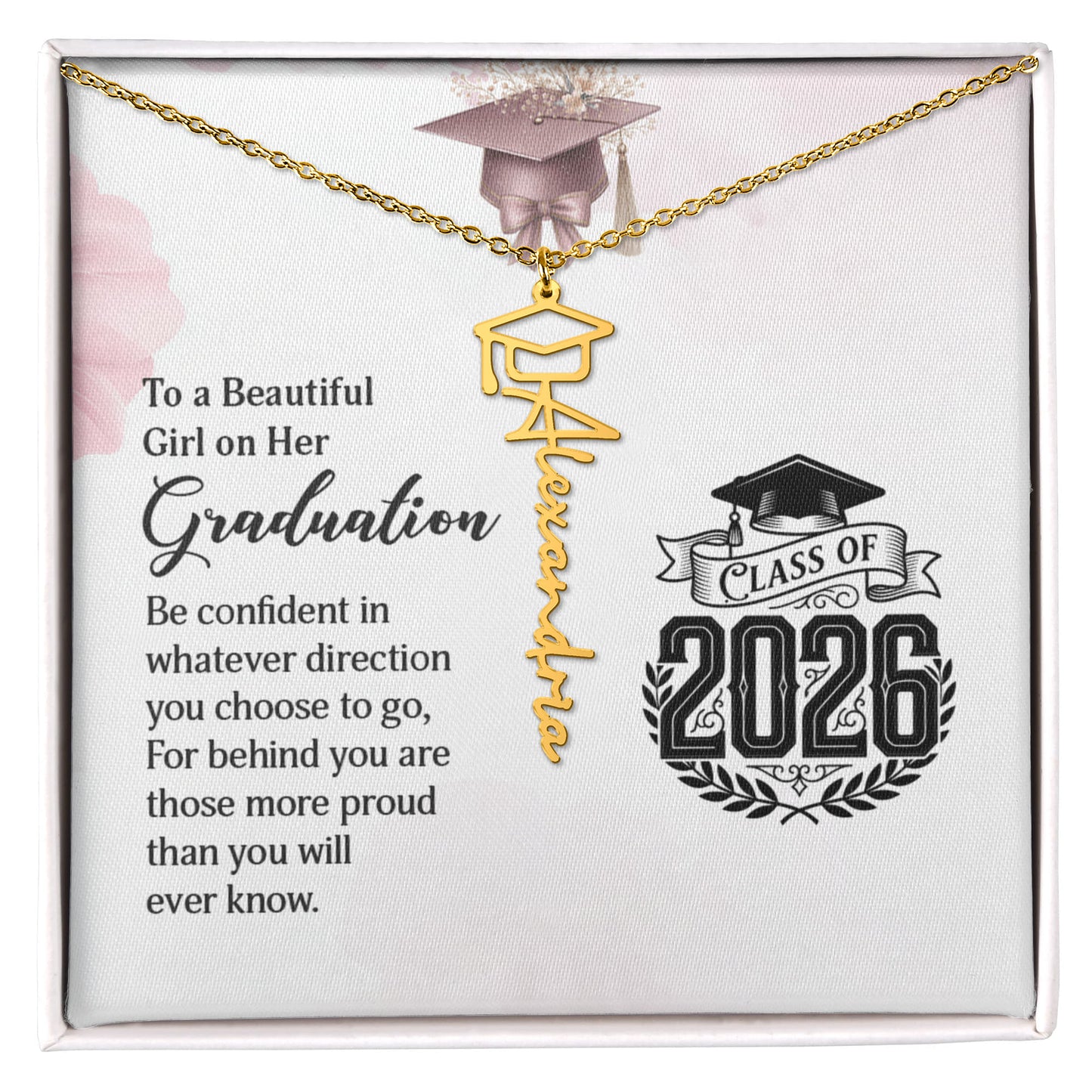 Graduation Name Necklace