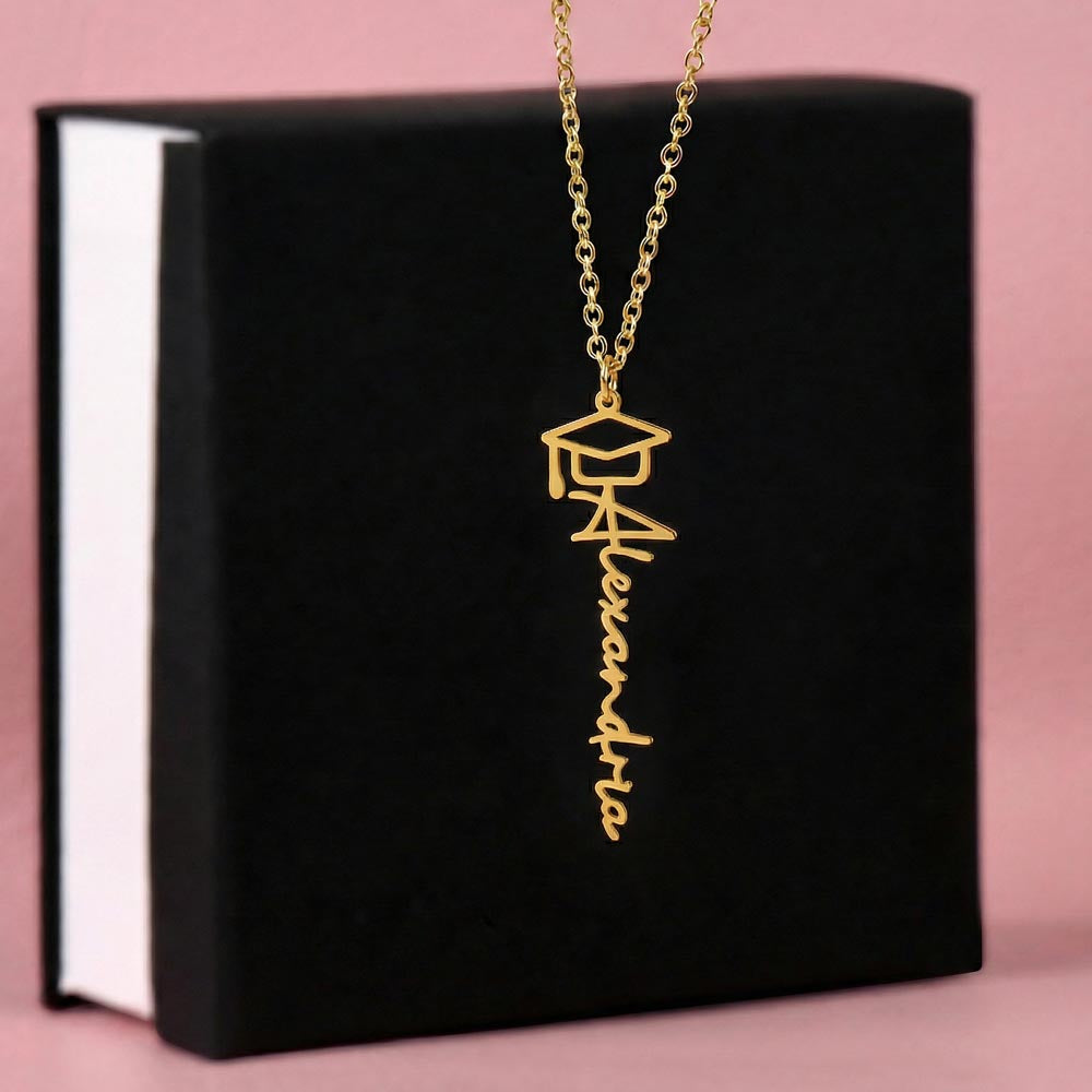 Personalized Graduation Name Necklace for Daughter