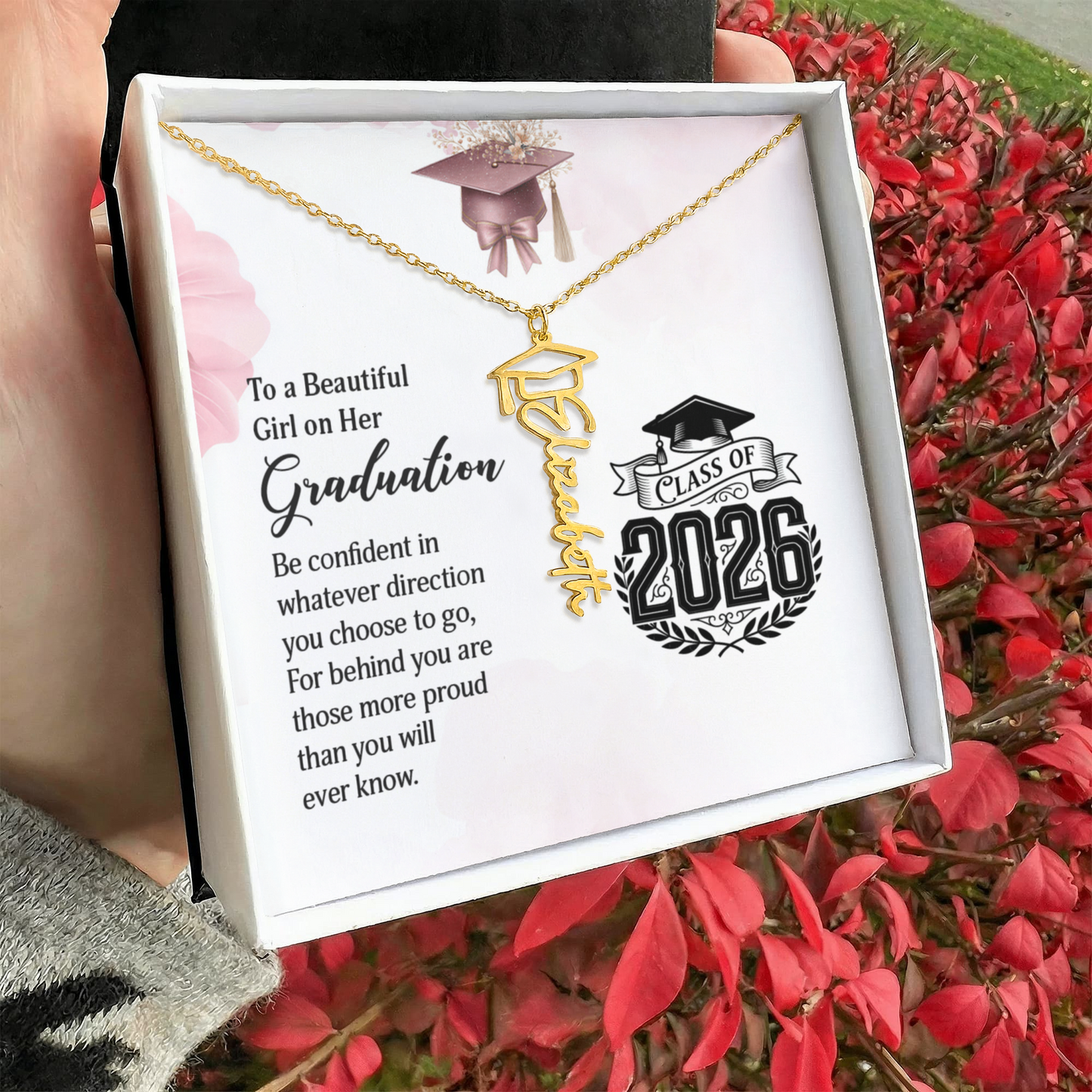 Graduation Name Necklace