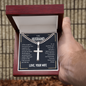 Husband Personalized Cross on Cuban Link Chain