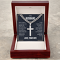 Husband Personalized Cross on Cuban Link Chain