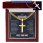 Husband Personalized Cross on Cuban Link Chain