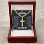 Husband Personalized Cross on Cuban Link Chain