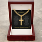To My Husband Personalized Cross with Cuban Link Chain