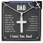 Personalized Cross on a snake chain for Dad