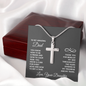 To Dad from Daughter- Personalized Cross on Snake Chain