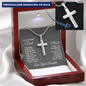To Dad from Daughter- Personalized Cross on Snake Chain