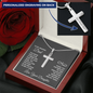 To Dad from Daughter- Personalized Cross on Snake Chain