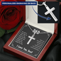 Personalized Cross on a snake chain for Dad