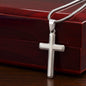 Personalized Cross on a snake chain for Dad