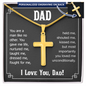Personalized Cross on a snake chain for Dad