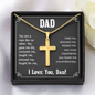 Personalized Cross on a snake chain for Dad