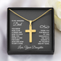 To Dad from Daughter- Personalized Cross on Snake Chain