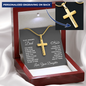 To Dad from Daughter- Personalized Cross on Snake Chain