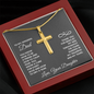 To Dad from Daughter- Personalized Cross on Snake Chain