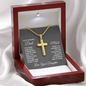 To Dad from Daughter- Personalized Cross on Snake Chain
