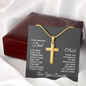 To Dad from Daughter- Personalized Cross on Snake Chain
