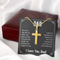 Personalized Cross on a snake chain for Dad