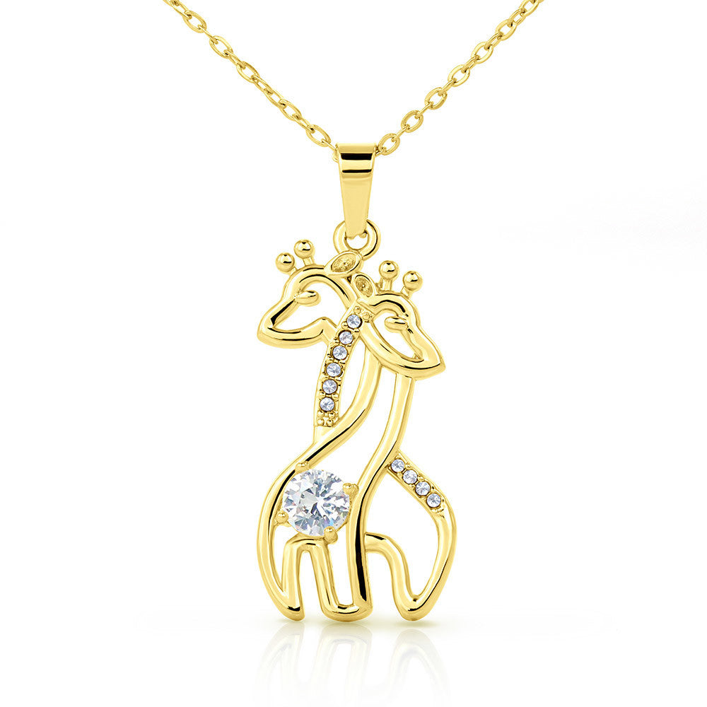 To My Wife Intertwined Giraffe Necklace